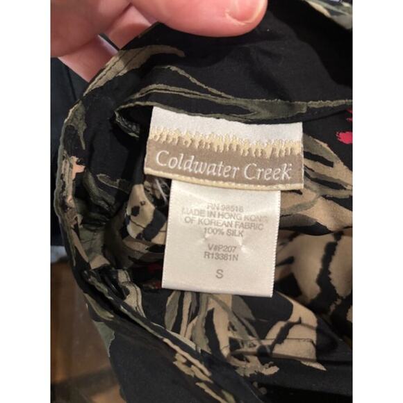 Coldwater Creek Wrap Maxi Skirt Small Floral Print 100% Silk Tropical Cruise - Picture 6 of 8